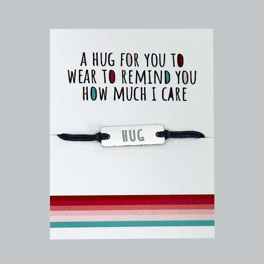 'A Hug For You To Wear' String Charm Bracelet