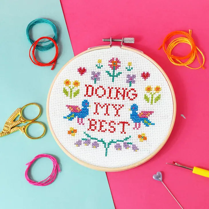 Doing my Best Large Cross Stitch