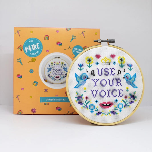Use your voice large cross stitch kit