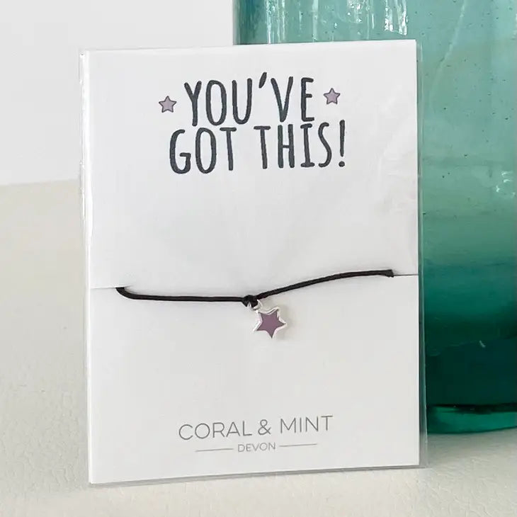 'You've Got This!' Sentiment String Charm Bracelet.