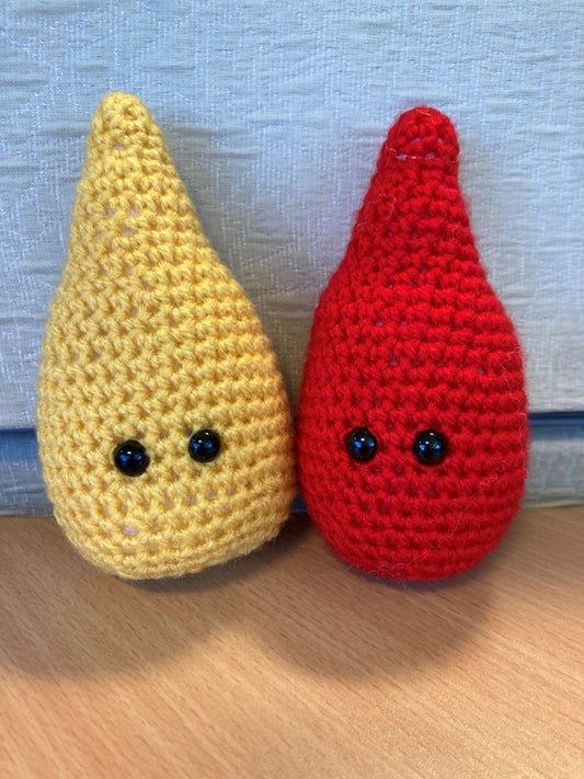 Squeaky Bob the blood drop and Squeaky platelet Pete