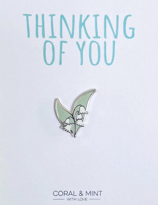 Lily of the Valley Thinking of you Pin Badge
