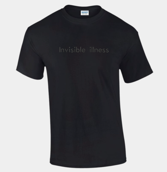 Black invisible illness t-shirt