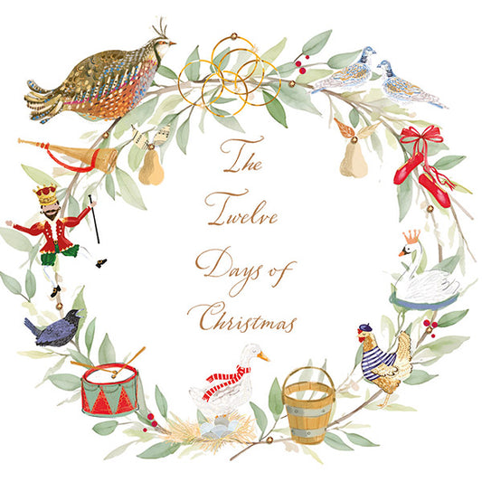 'Twelve days of Christmas' Charity Christmas Cards, Pack of 10 cards