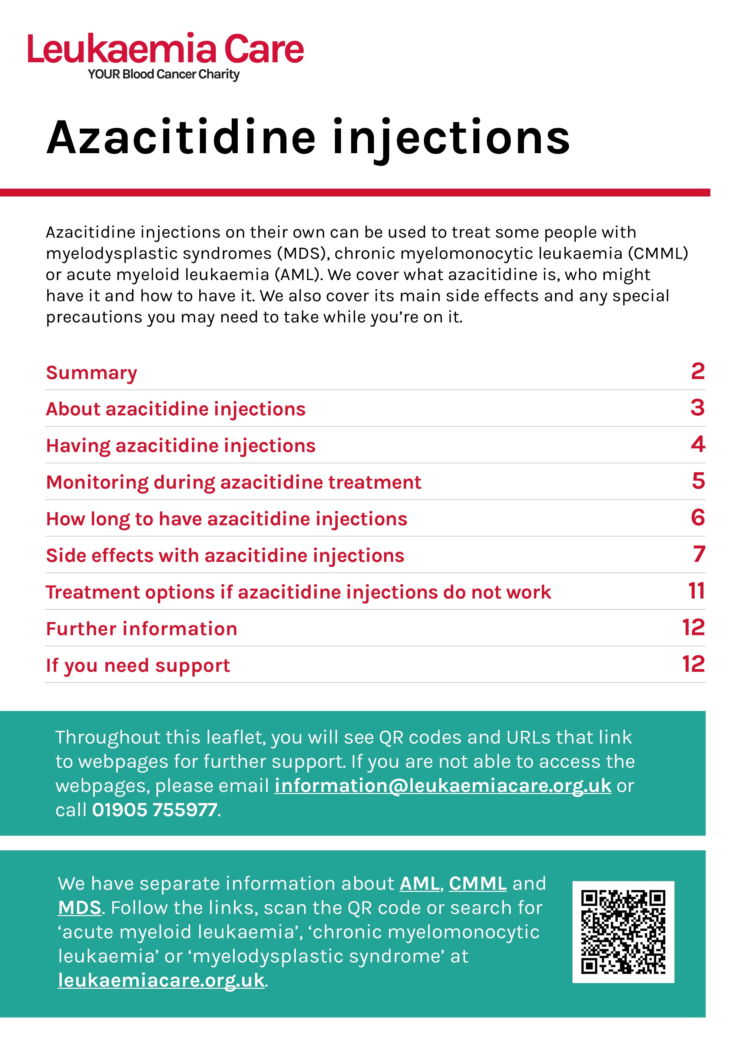 Azacitidine Injection Rash Azacitidine injections – Leukaemia Care online store