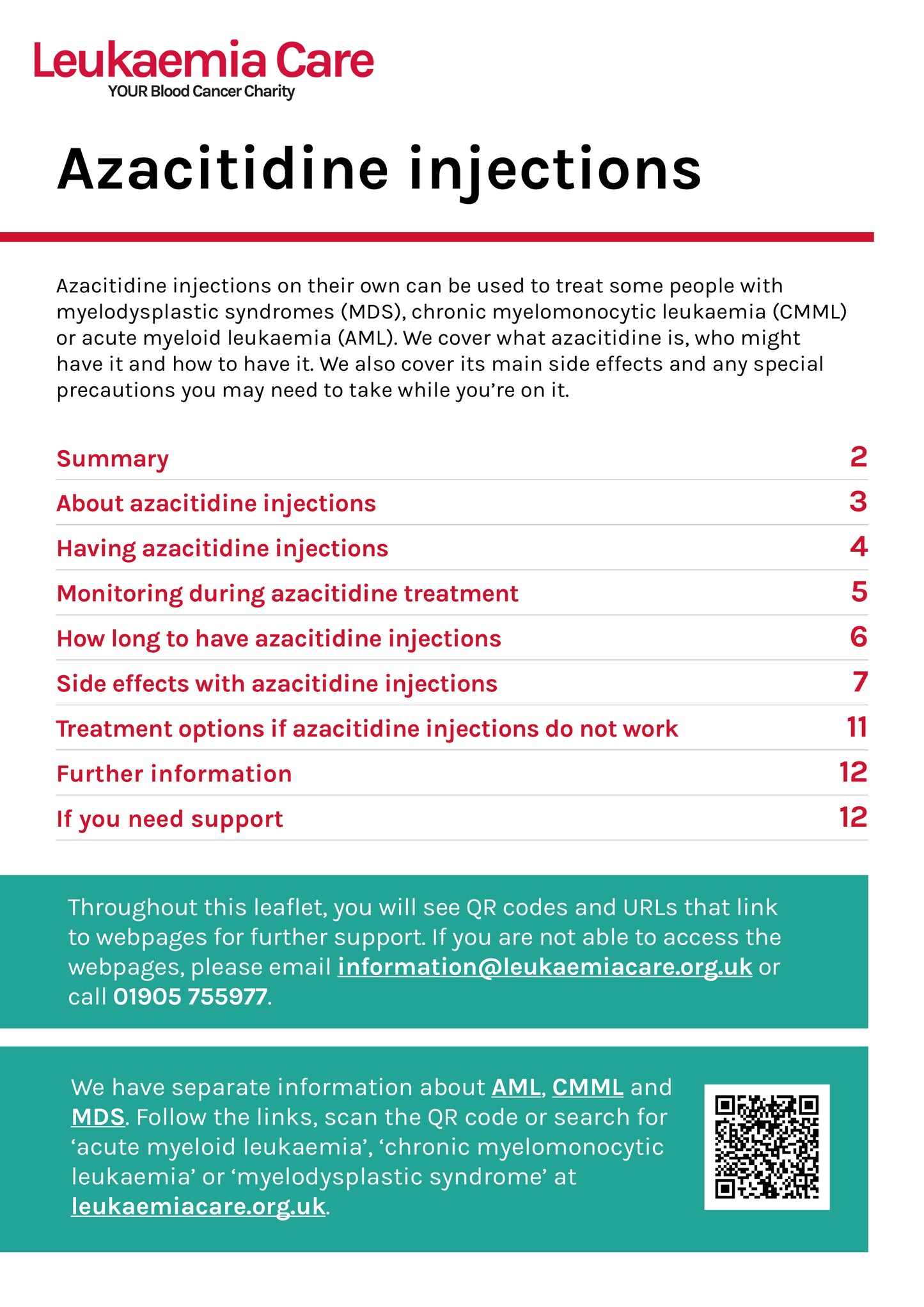 Azacitidine injections