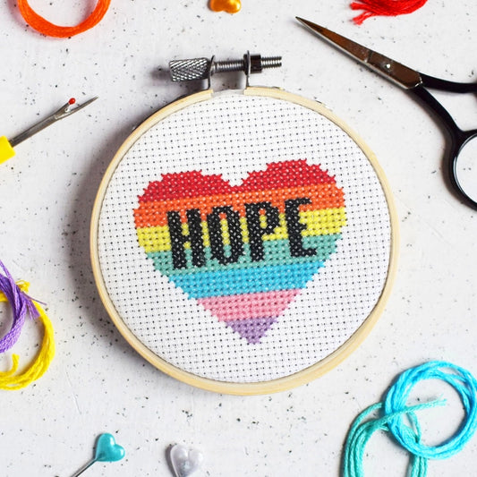 'Hope Heart' Mini Cross Stitch Kit