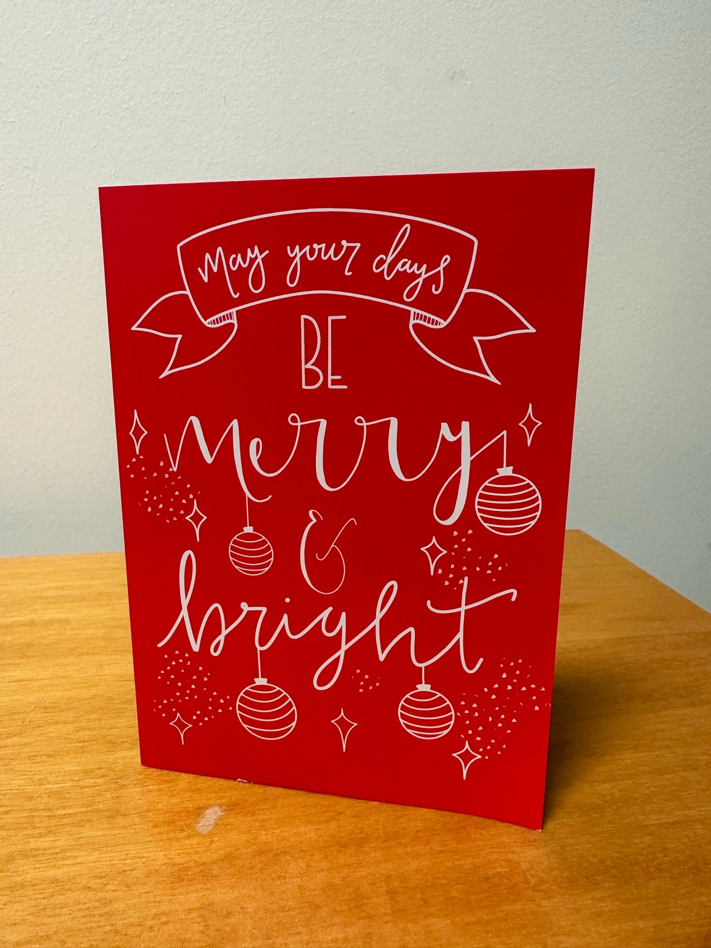 May your days be Merry and Bright Christmas Cards (Pack of 10 cards)