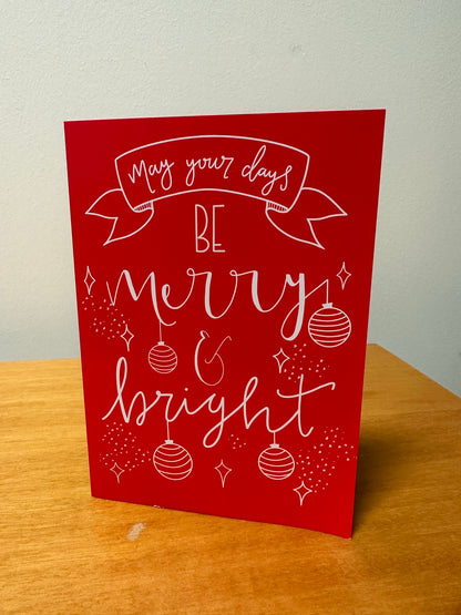 May your days be Merry and Bright Christmas Cards (Pack of 10 cards)