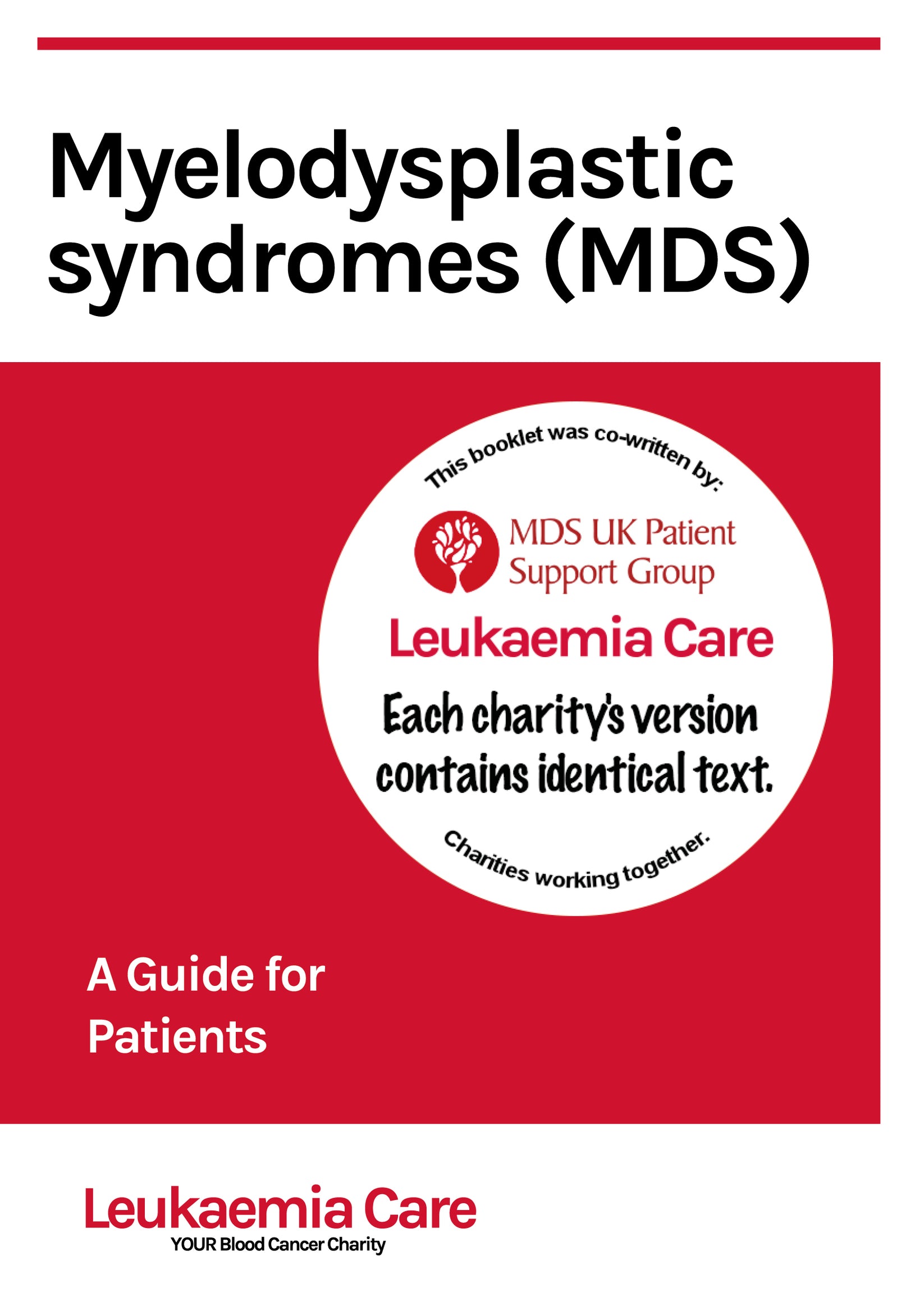 Myelodysplastic Syndromes Mds Leukaemia Care Online Store