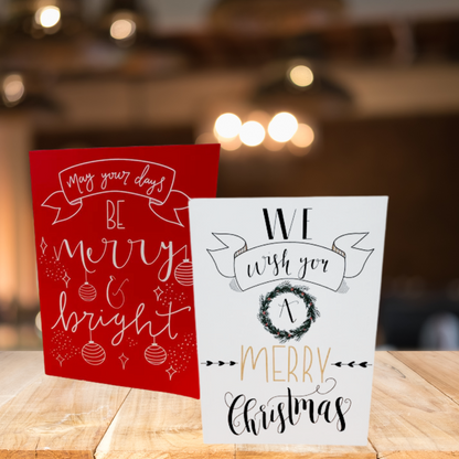 A6 Christmas Cards (pack of 12) single and mixed designs available