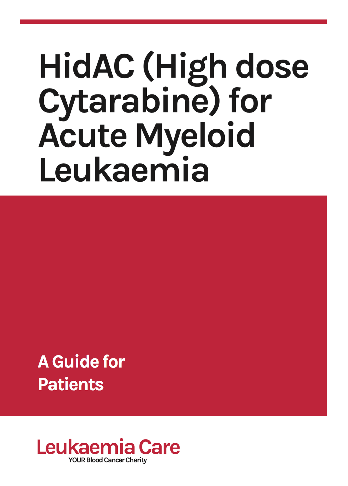 Hidac HidAC (High dose) for Acute Myeloid Leukaemia – Leukaemia Care online store